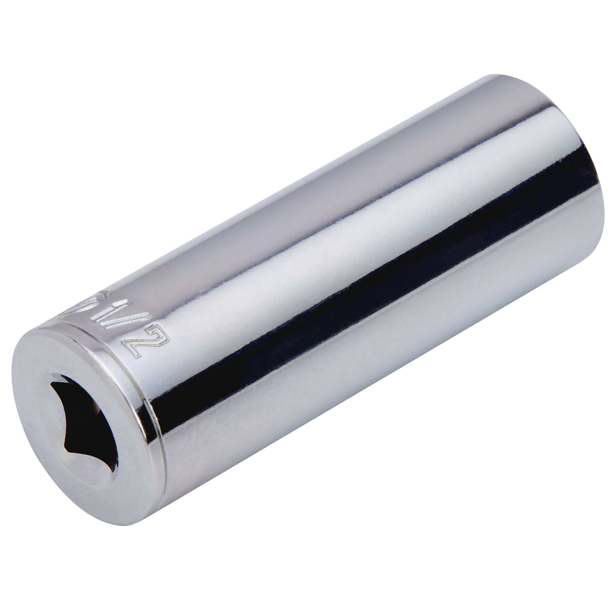 1/4 DR6PT Deep Socket 1/2 at 3/4 turn on white background