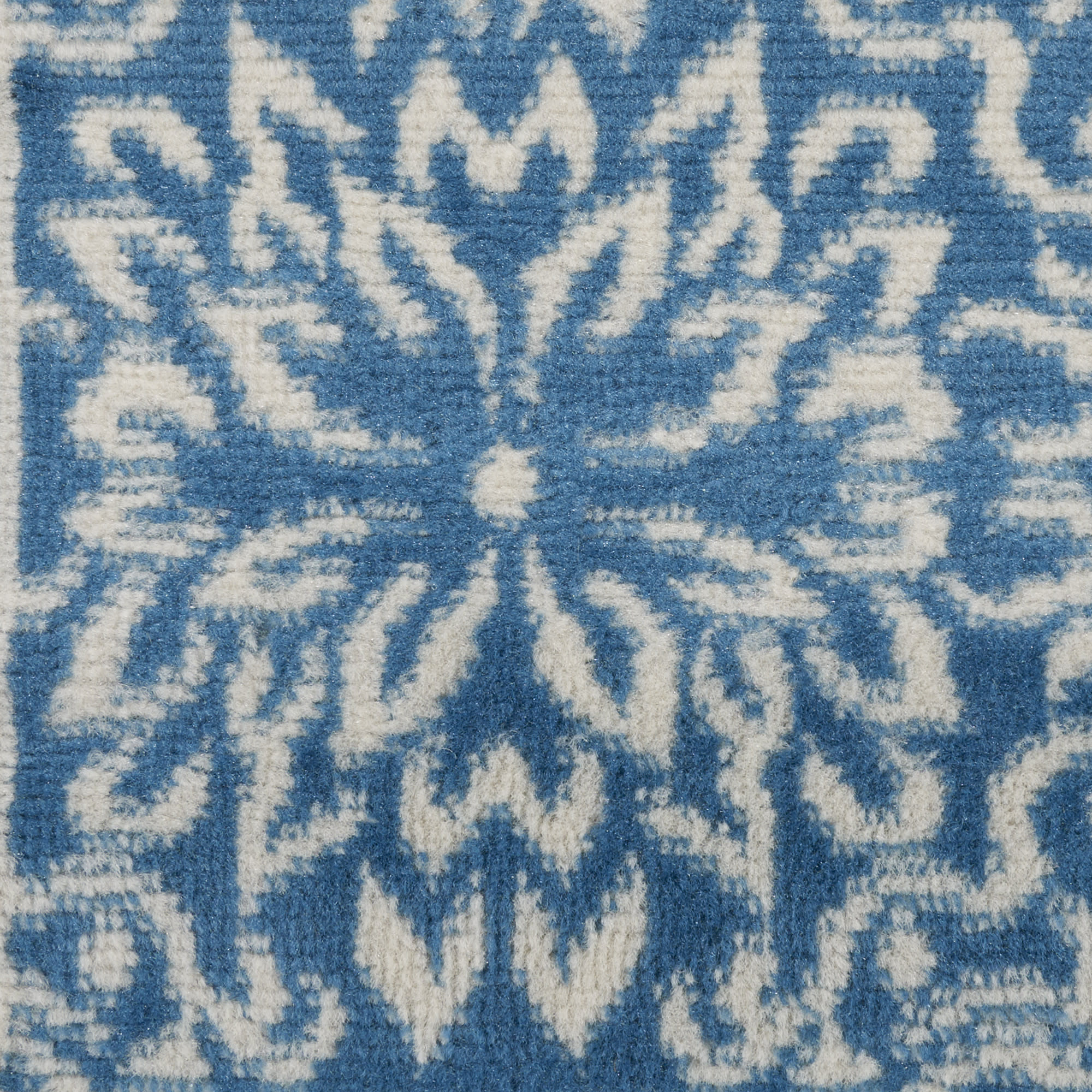 Nourison Jubilant 2' x 4' Ivory Blue Farmhouse Indoor Rug