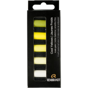 Soft Pastels Micro Sets, 5 Half Sticks, Cool Yellows