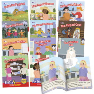 Fix Its Decodable Readers Suffixes Fiction Phase 6, Set of 12