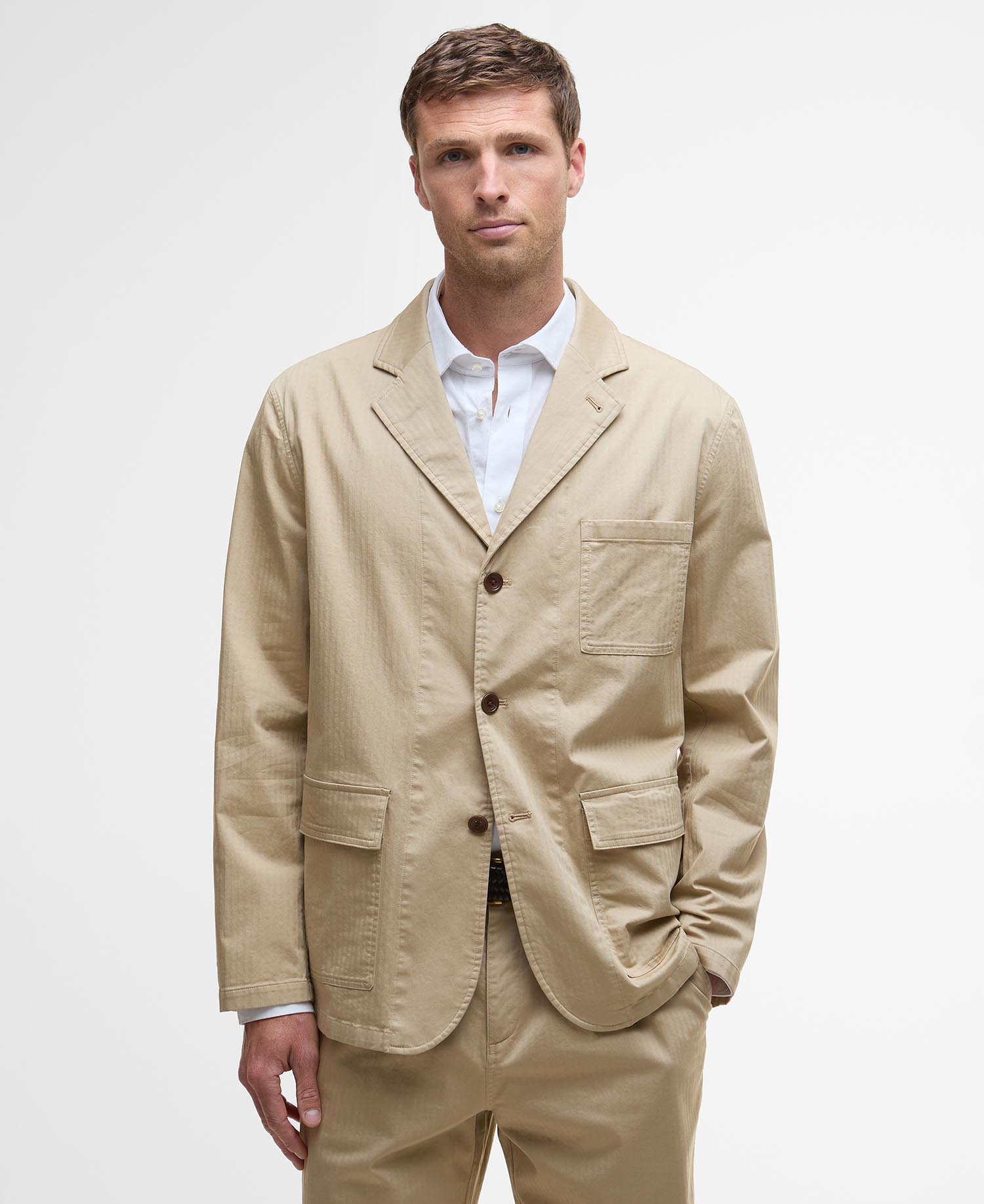 Herringbone Cotton Worker Jacket image number 0