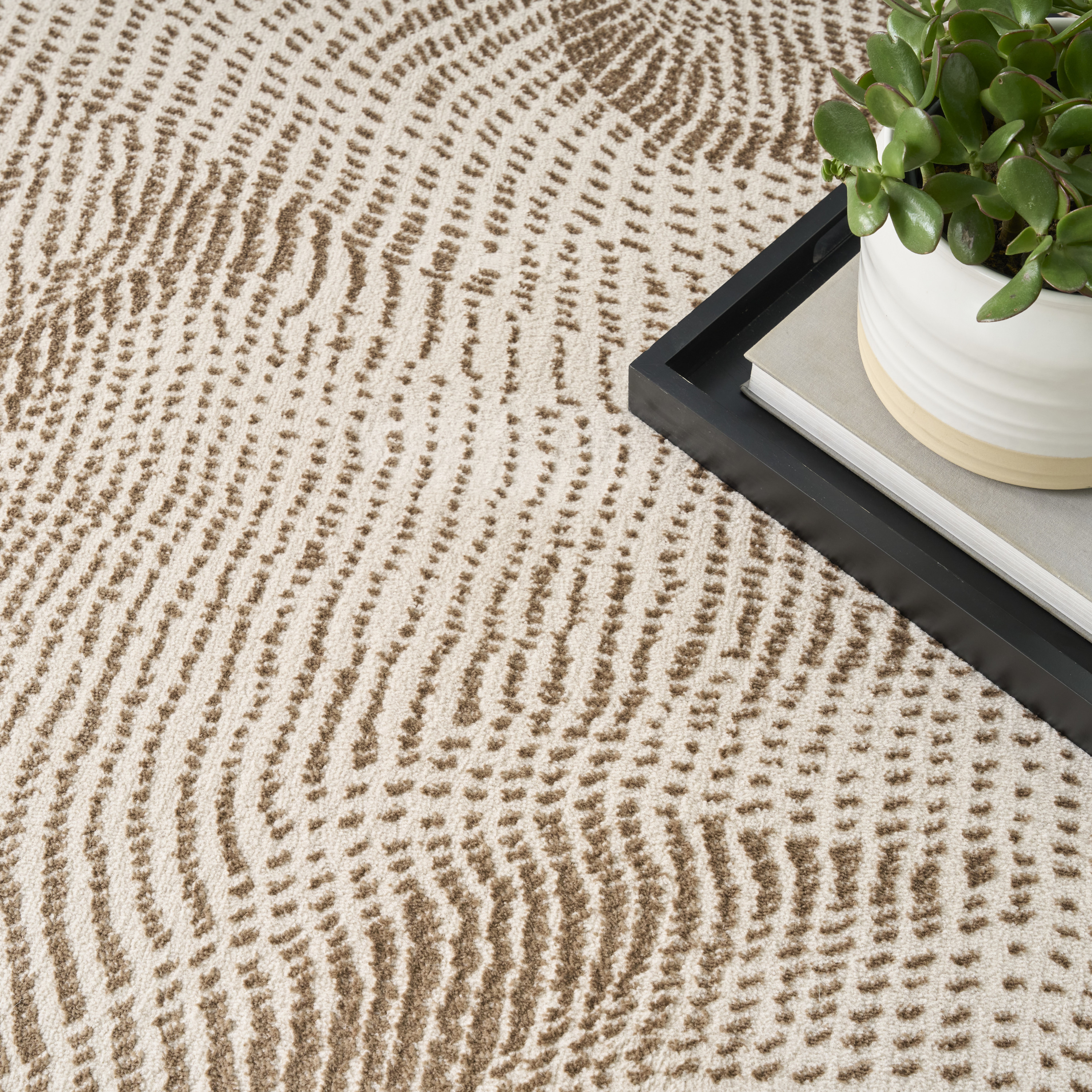 DKNY Central Park West 3'11" x 5'11" Beige Brown Modern Indoor Rug