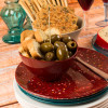 Confetti Salad Plate, Brick, 6-piece set slideshow image 5 Confetti Salad Plate, Brick, 6-piece set slideshow image 5