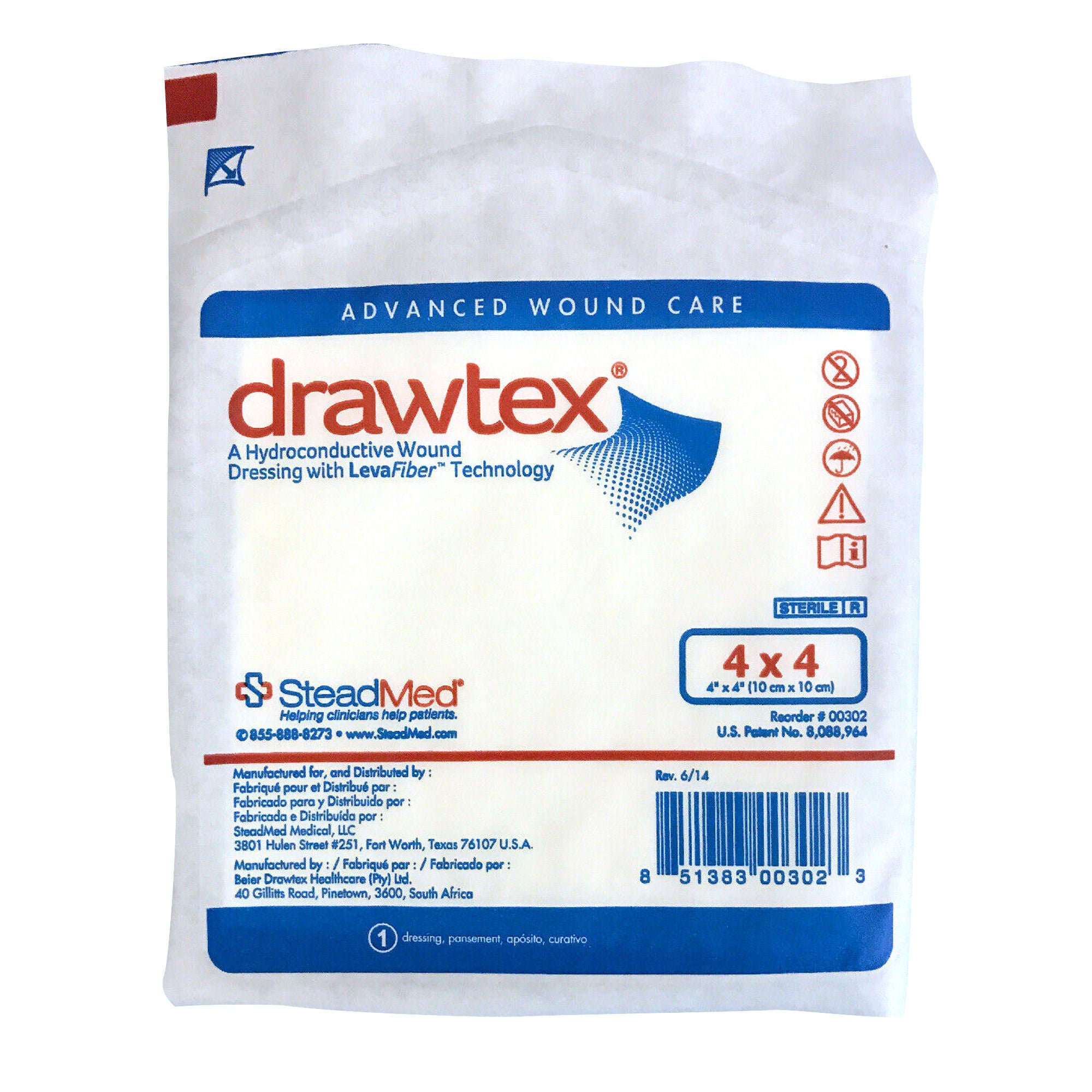 Drawtex® nonadherent Dressing, 4 x 4 Inch