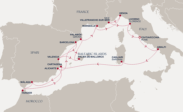 Itinerary map