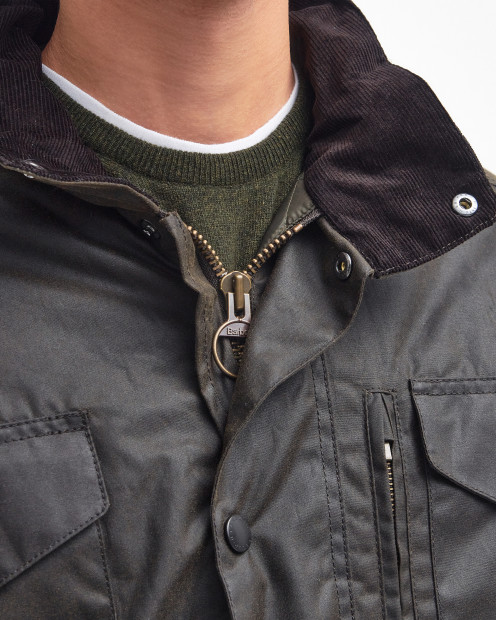 Sapper Waxed Jacket Olive-Classic