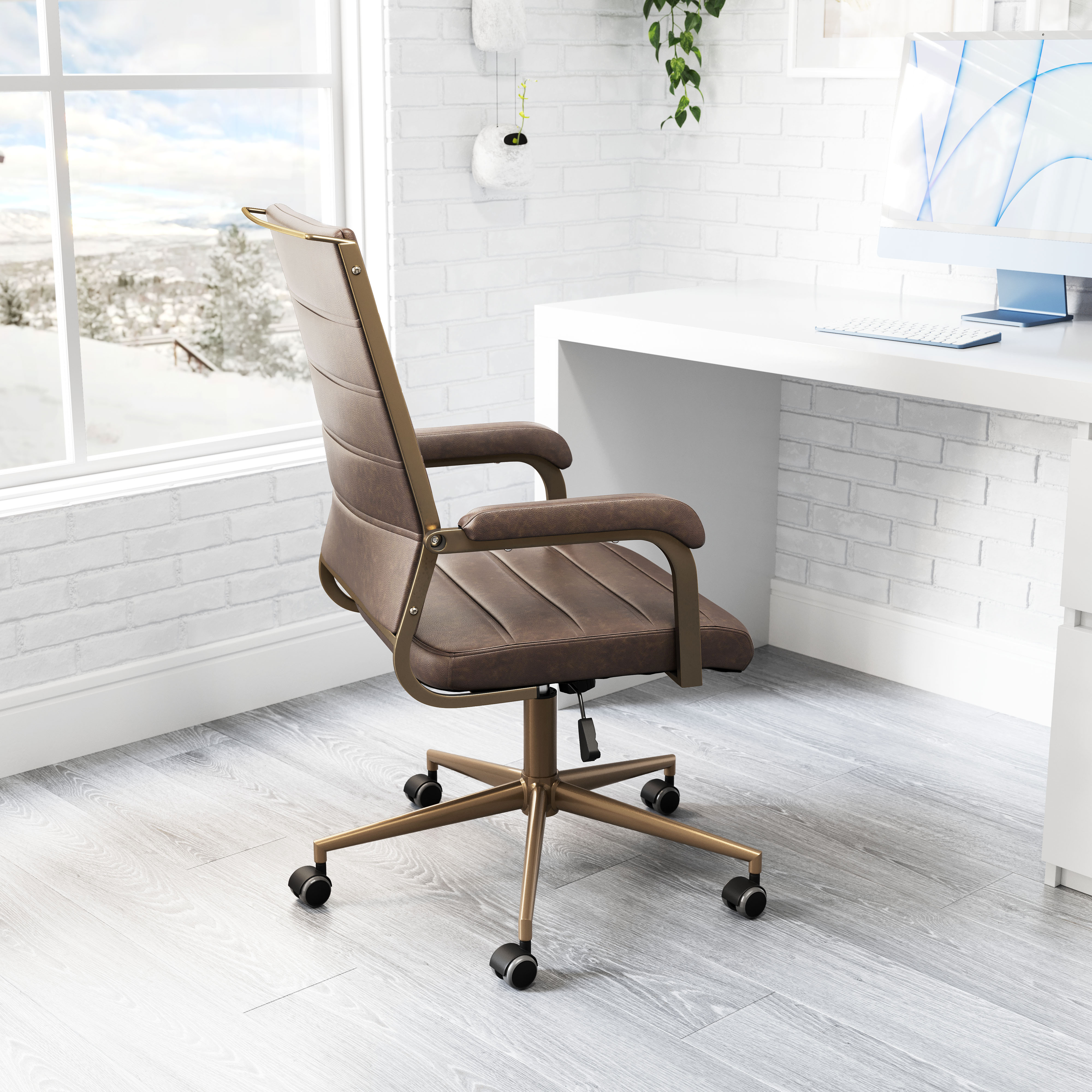 Auction Office Chair Espresso product image