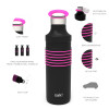 HydraTrak 22 ounce Vacuum Insulated Stainless Steel Tumbler, Black with Pink Rings slideshow image 6 HydraTrak 22 ounce Vacuum Insulated Stainless Steel Tumbler, Black with Pink Rings slideshow image 6