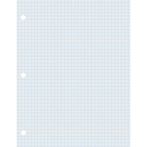 Graphing Paper, White, 2-sided, 1/4" Quadrille Ruled 8-1/2" x 11", 500 Sheets