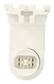 Fluorescent Lampholder 660W 600V Pedestal Base High OutputRecessed Double Contact White