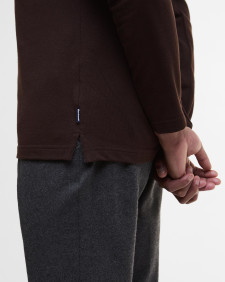 Furness Long-Sleeved Polo Shirt Dark Oak