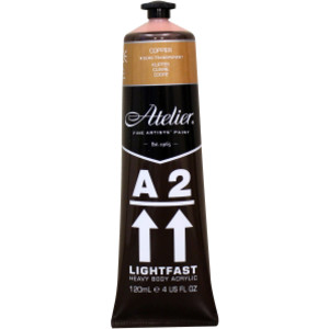 A2 Heavy Body Lightfast Artist Acrylic, 4 oz., Copper