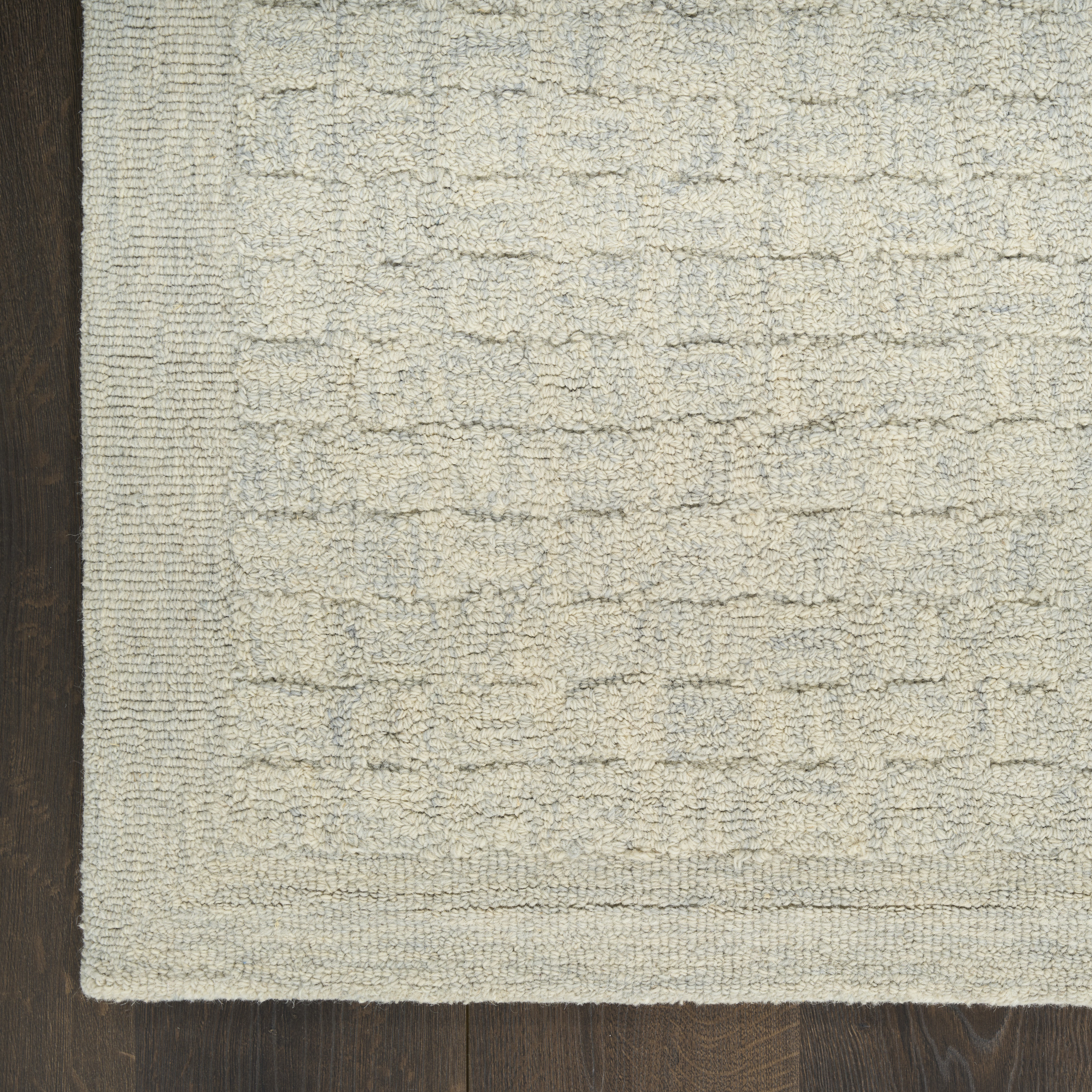 DKNY Pure Grids 5'3" x 7'3" Light Blue Contemporary Indoor Rug