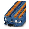 Clipline Qtc Series Feed-Through Terminal Block Polyamide 24 to 16 AWG 800V 3 Position Blue 76.4 L x 39.3 H x 5.2 mm W
