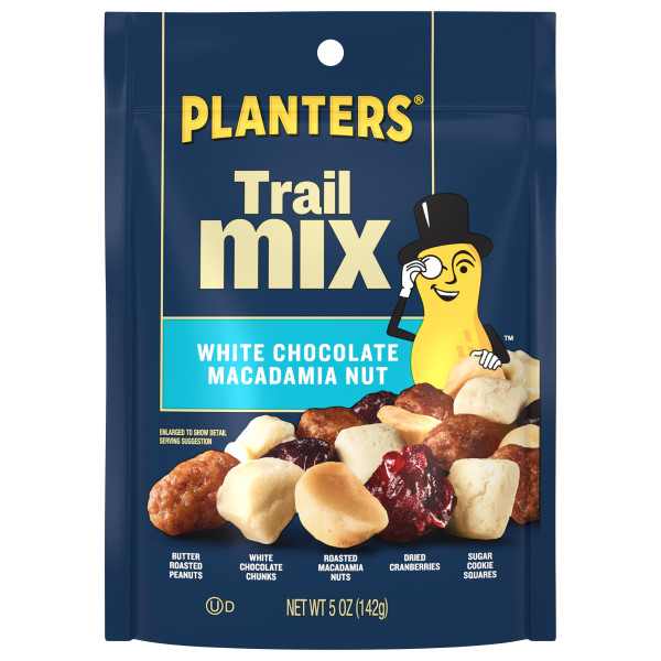 PLANTERS(R) Trail Mix White Chocolate Macadamia Nut 12/5oz . C1N1 - Front No Plunge In Package (Hi Res)