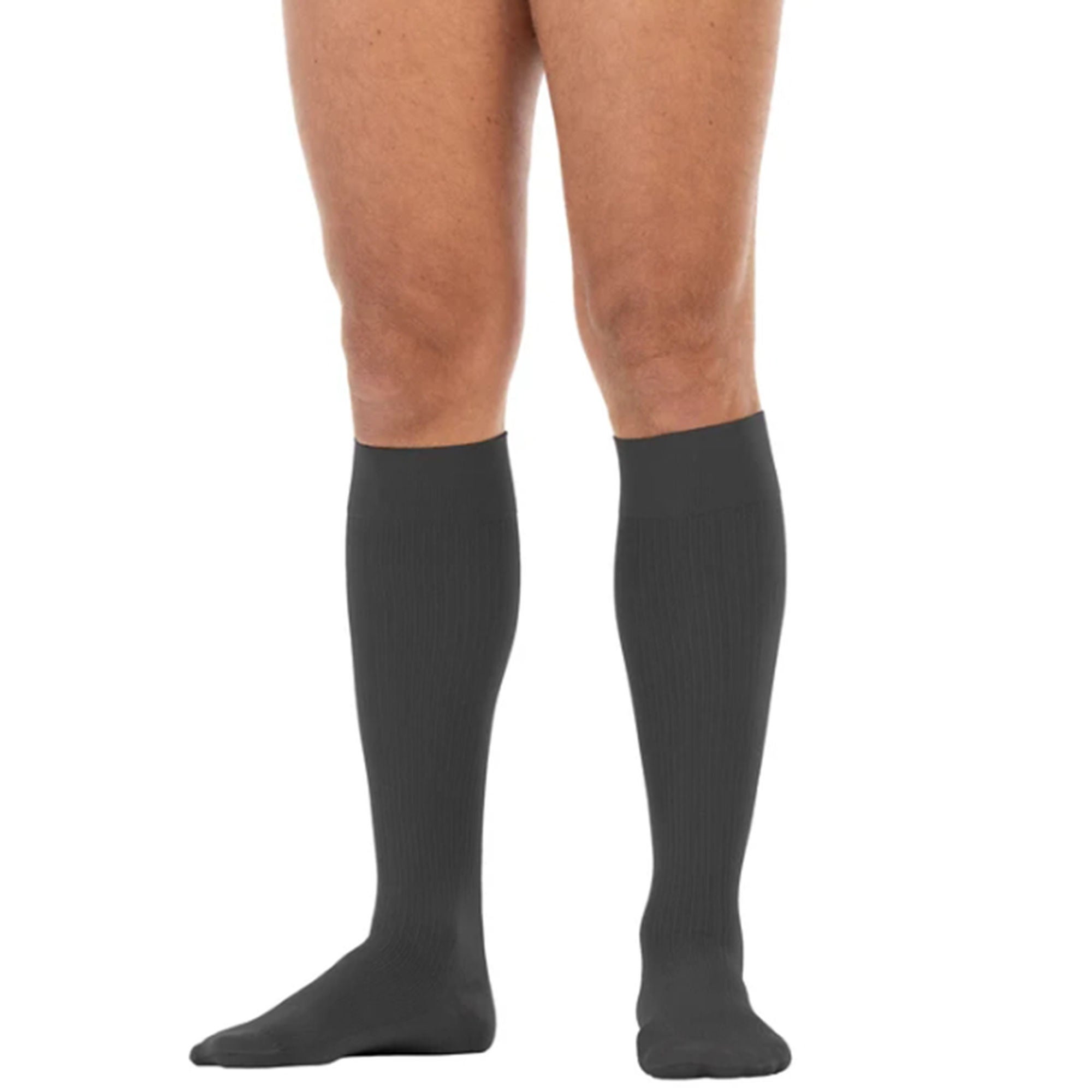 Compression Stocking Jobst® forMen Knee High Large / Long Black Closed Toe