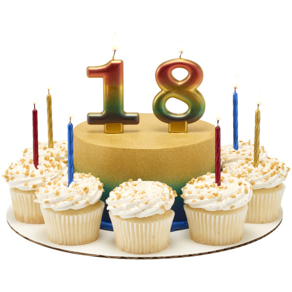 Metallic Tall Spiral Specialty Candles