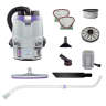 ProTeam, GoFit 3 Cordless 8Ah w/ Xover Multi-Surface Telescoping Wand Tool Kit, 14", Backpack Vacuum