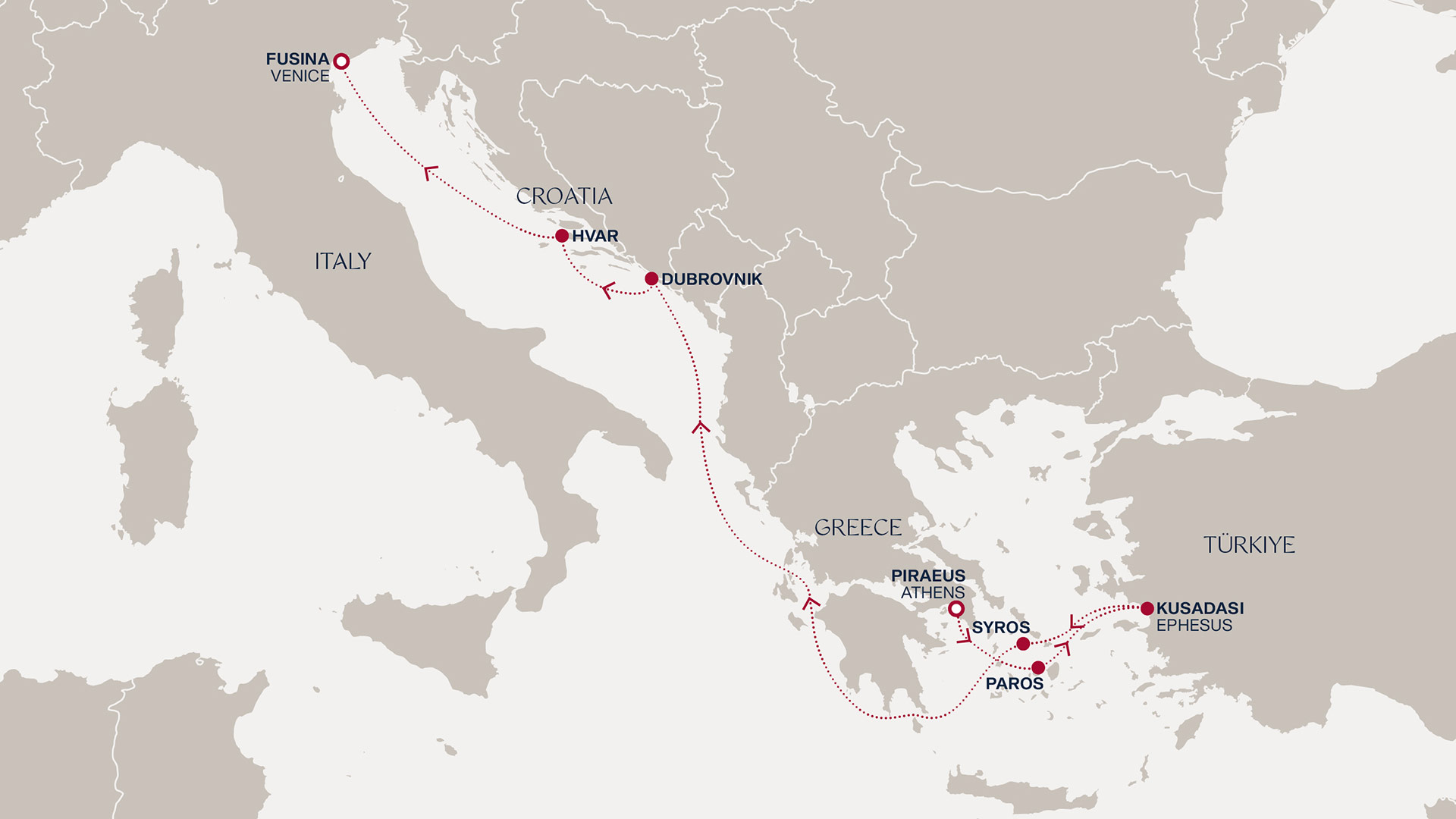 Itinerary map