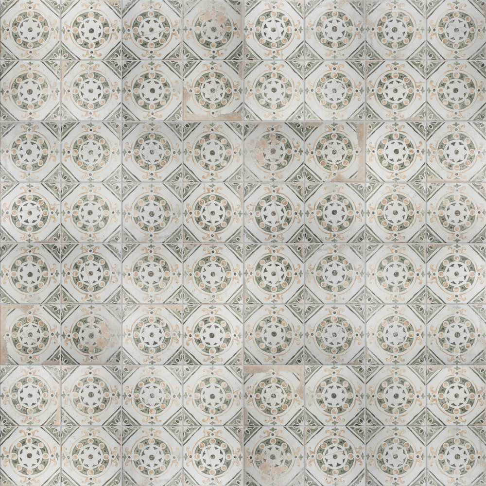 Kings Porto Iria 17.63x17.63 Square Ceramic Floor and Wall Digital Pattern