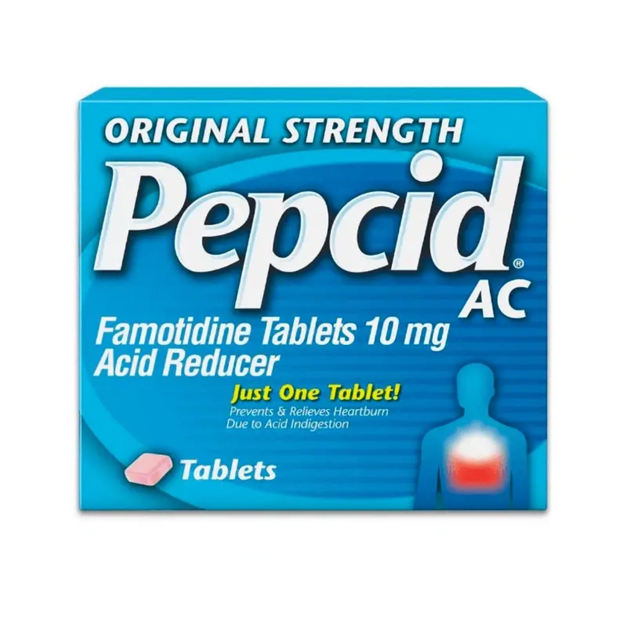 Pepcid® AC 10 mg Famotidine Acid Reducer Tablets Original Strength