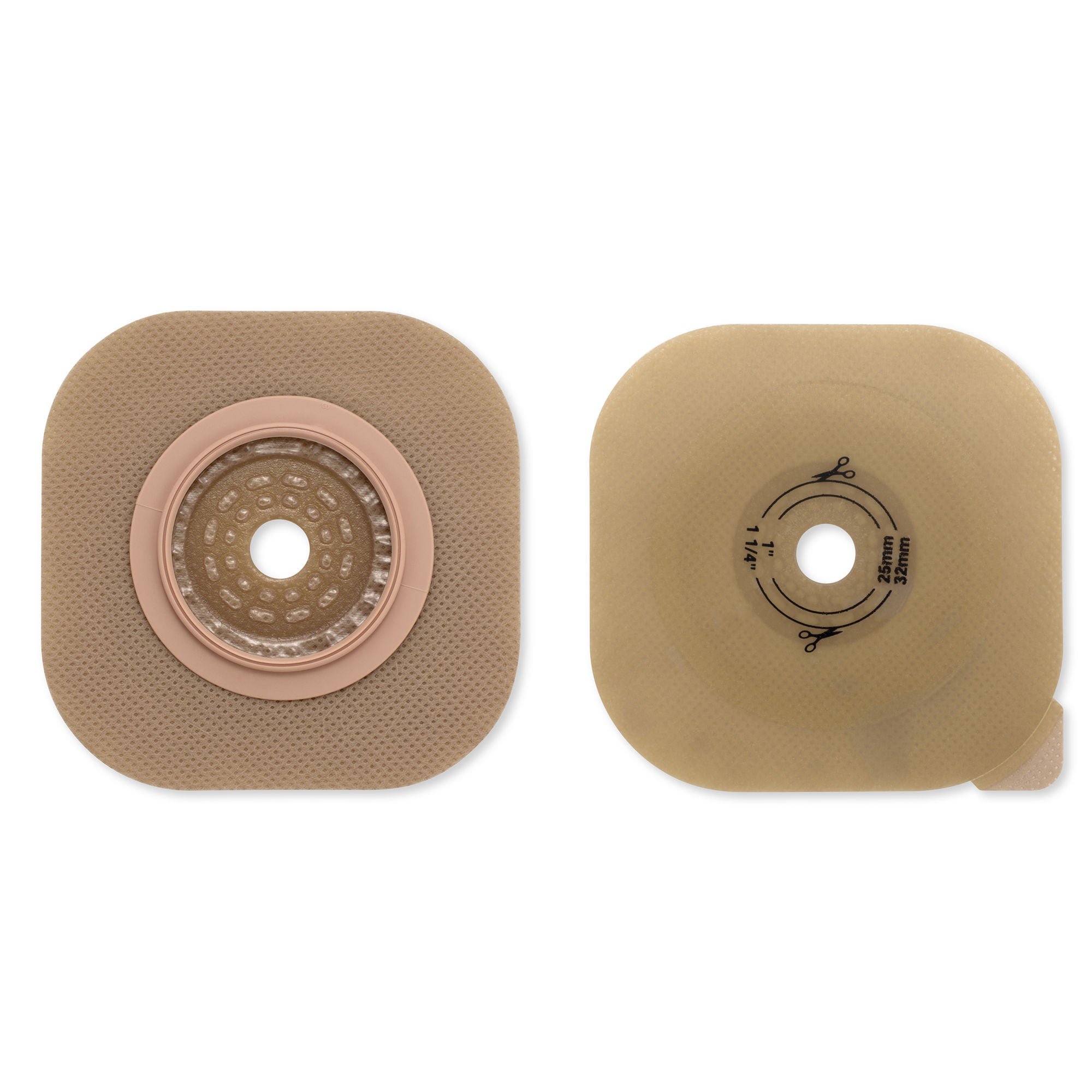 New Image™ Flat CeraPlus™ Skin Barrier, Up to 44 mm Opening, 57 mm Flange, Red