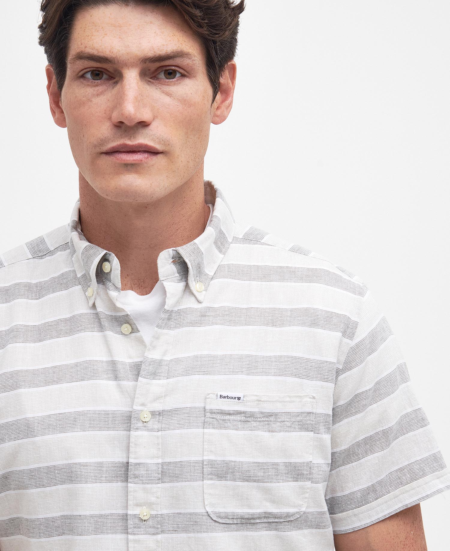 Somerby Striped Tailored Short-Sleeved Shirt image number 3