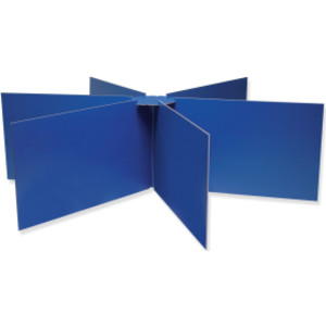 Privacy Boards, Blue, Round Table Compatible, 48" Diameter x 14" High, 1 Board
