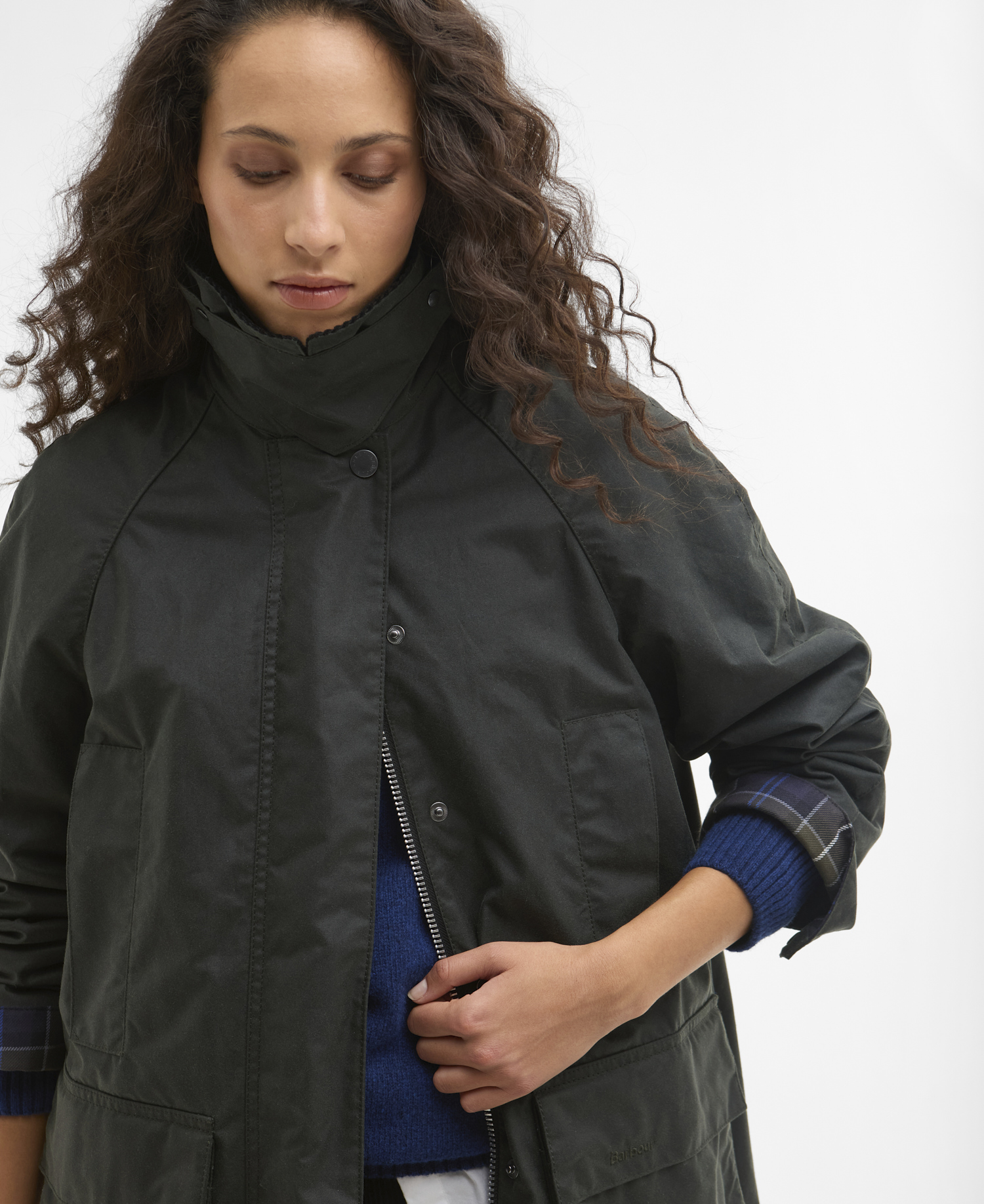 Barbour x ARKET Women's Fairgame Waxed Jacket image number 3