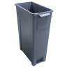 Impact, Thin Bin, 23 gal, Plastic, Gray, Rectangle, Receptacle