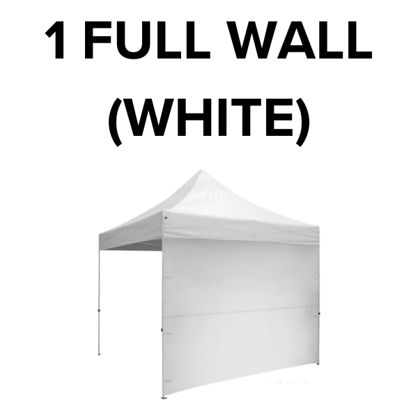 (1) Non-Printed White Tent Wall
