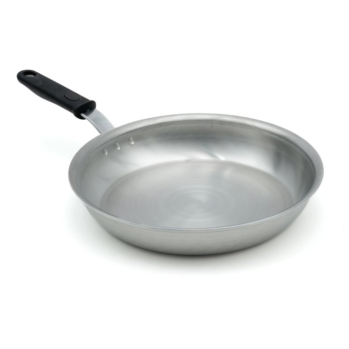 12-inch Wear-Ever® rivetless fry pan in natural finish and silicone handle