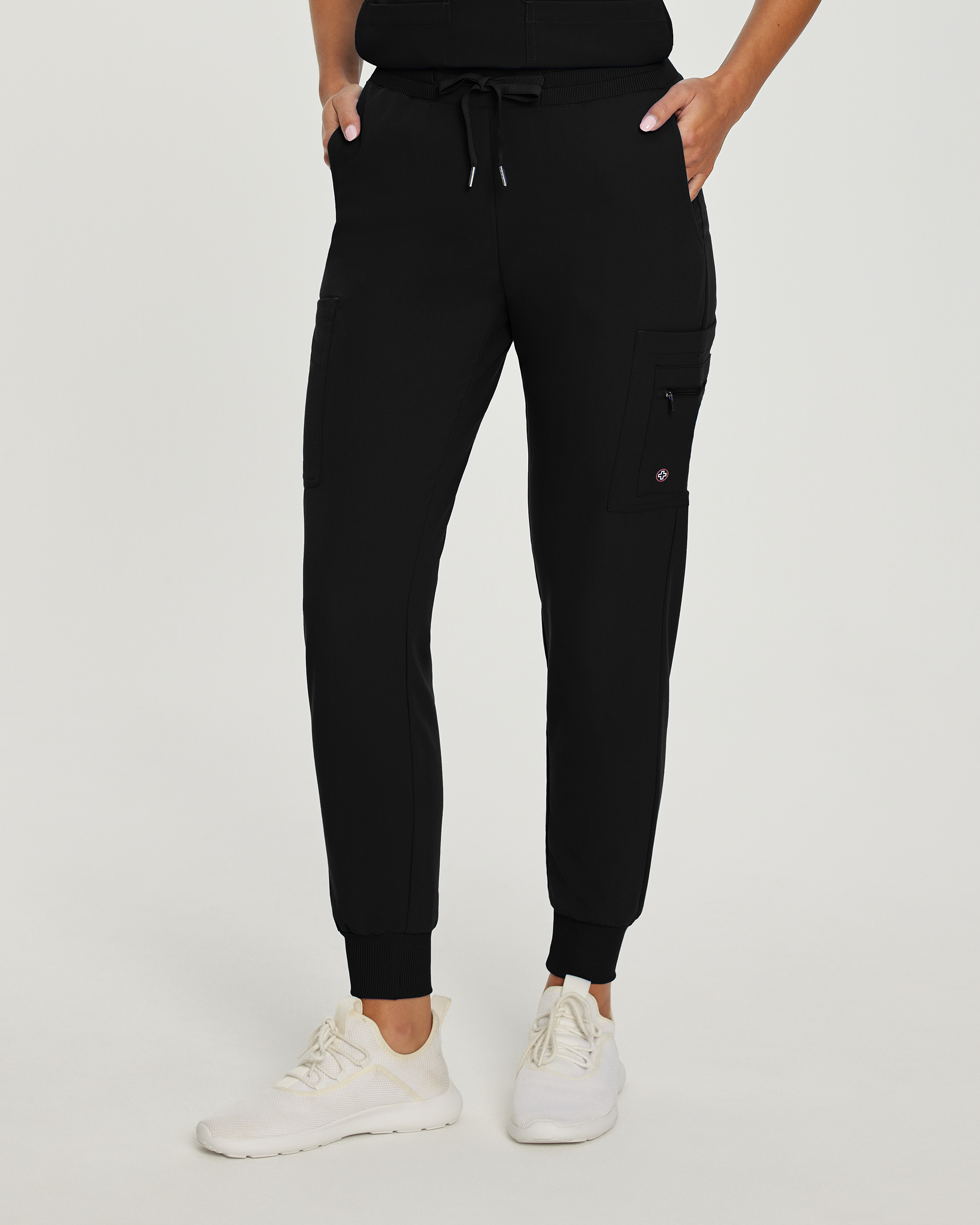 White Cross V&#45;Tess Women&#39;s Jogger Scrub Pants-White Cross