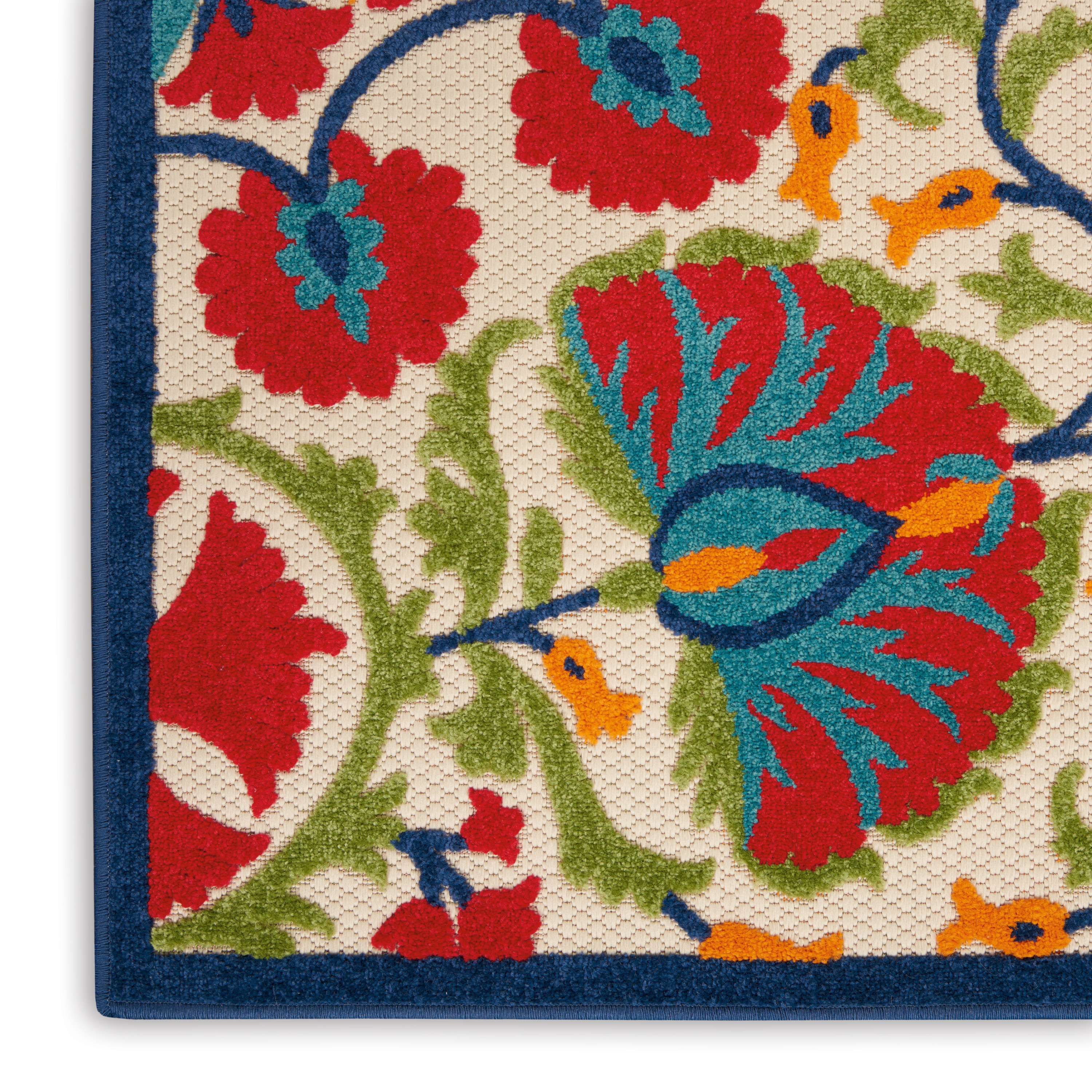 Nourison Aloha 6' x 9' Red Multicolor Transitional Rug