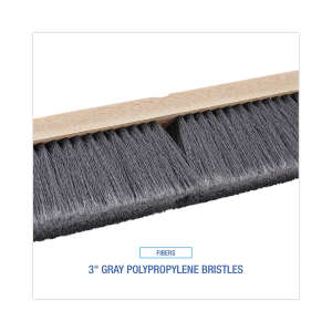Boardwalk, 36in, Floor Brush Head, Polypropylene Bristles, Gray