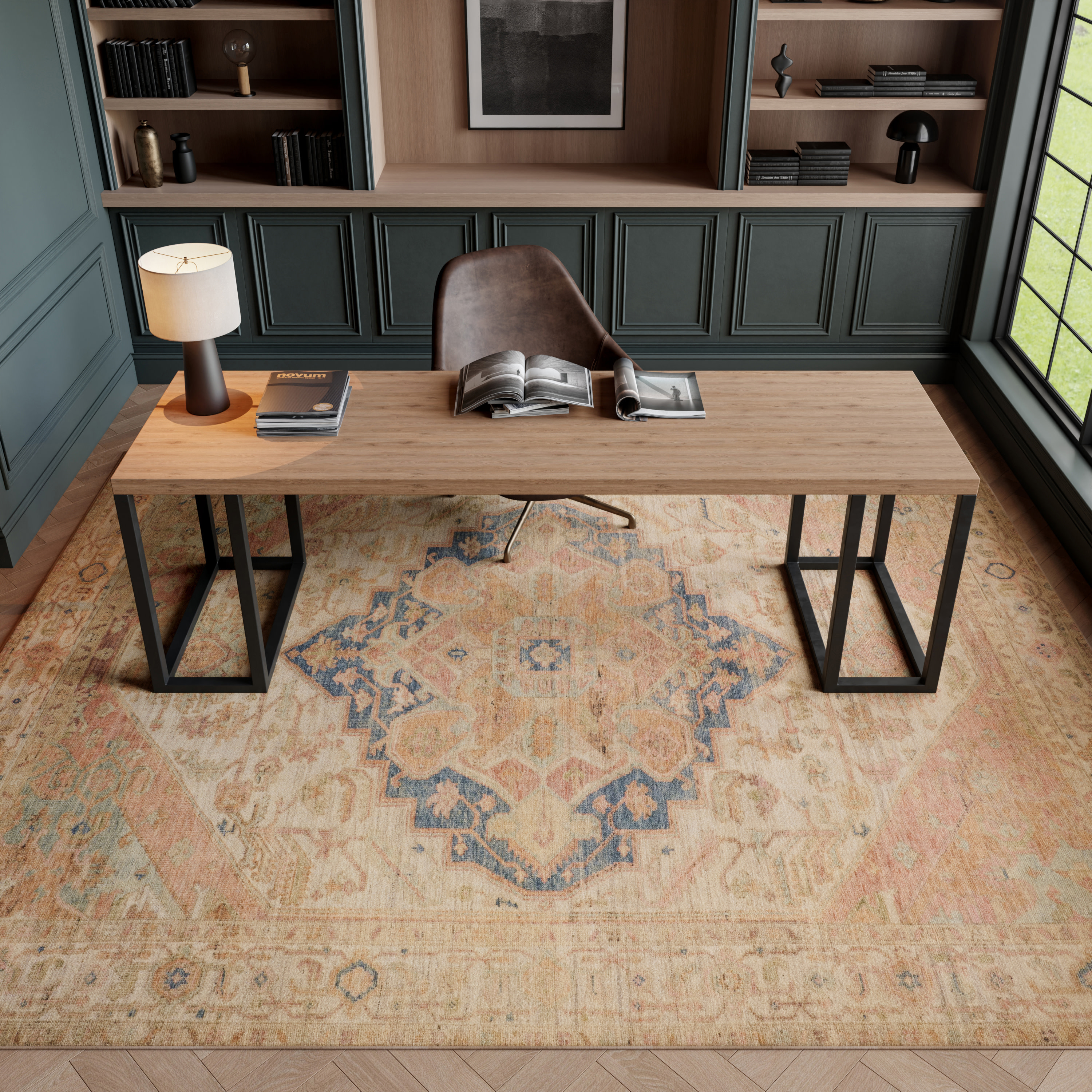 Nourison Vintage Washables 9'10" x 13'2" Multicolor Vintage Indoor Rug