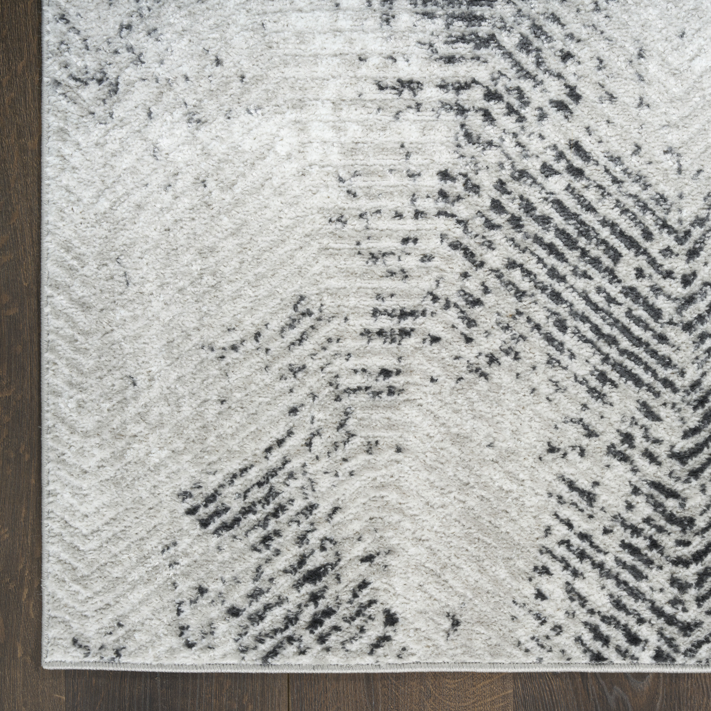 Nourison Dekor 7'10" x 9'10" Grey Charcoal Modern Indoor Rug