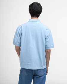 Hexham Oversized Polo Shirt Sky