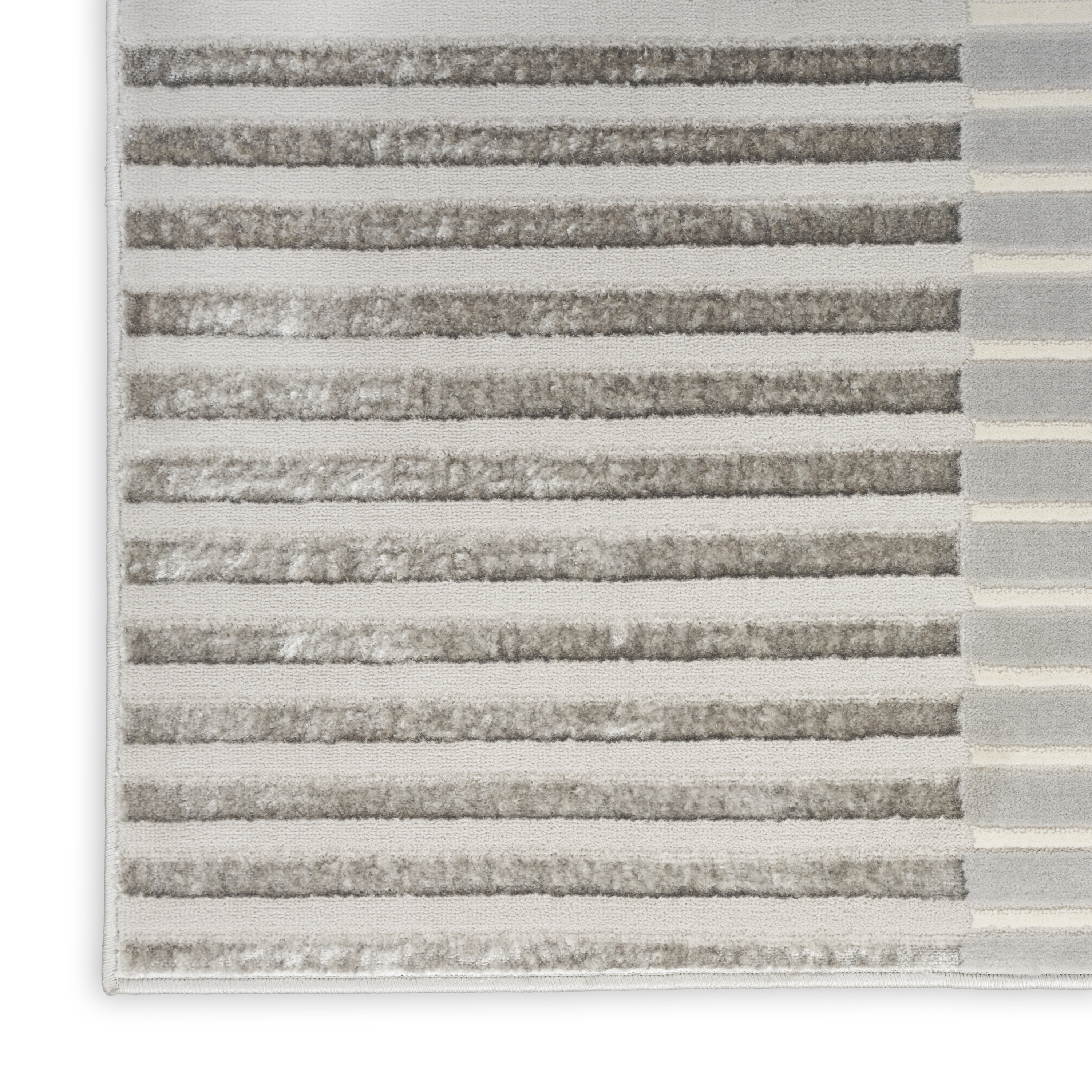 Nourison Splash 5'3" x 7'3" Silver Grey Modern Indoor Rug