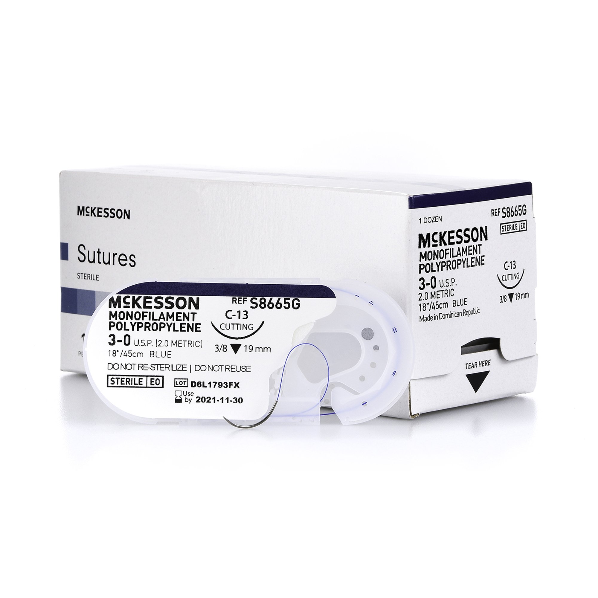 McKesson Suture with C-13 Needle MK 1034518