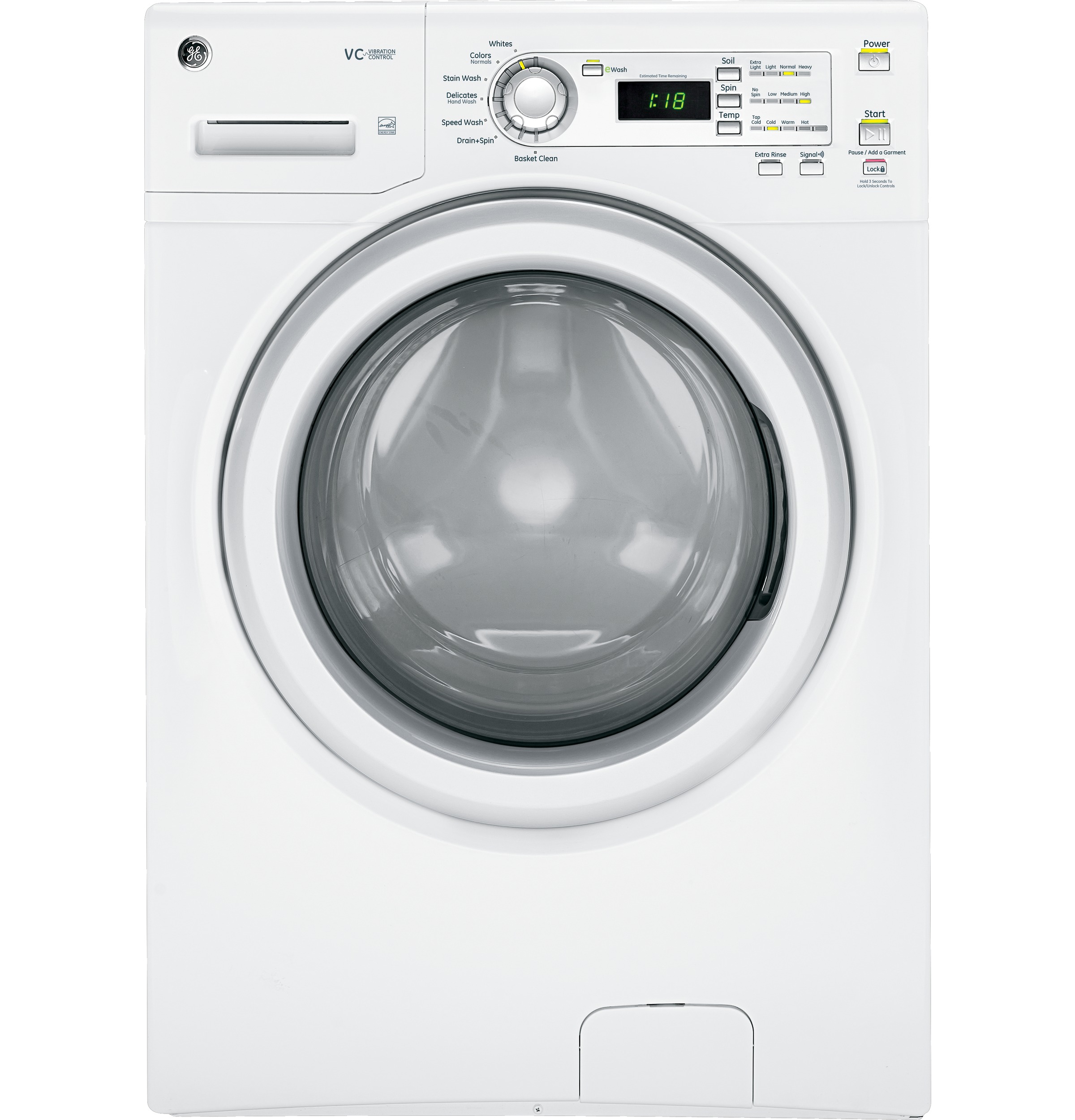 GE® ENERGY STAR® 3.6 DOE Cu. Ft. Capacity Frontload Washer with Stainless Steel Basket