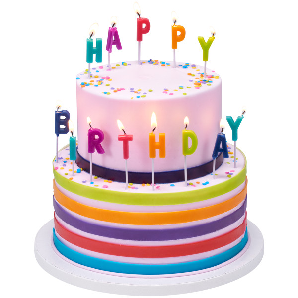 Happy Birthday Letters Neon Specialty Candles