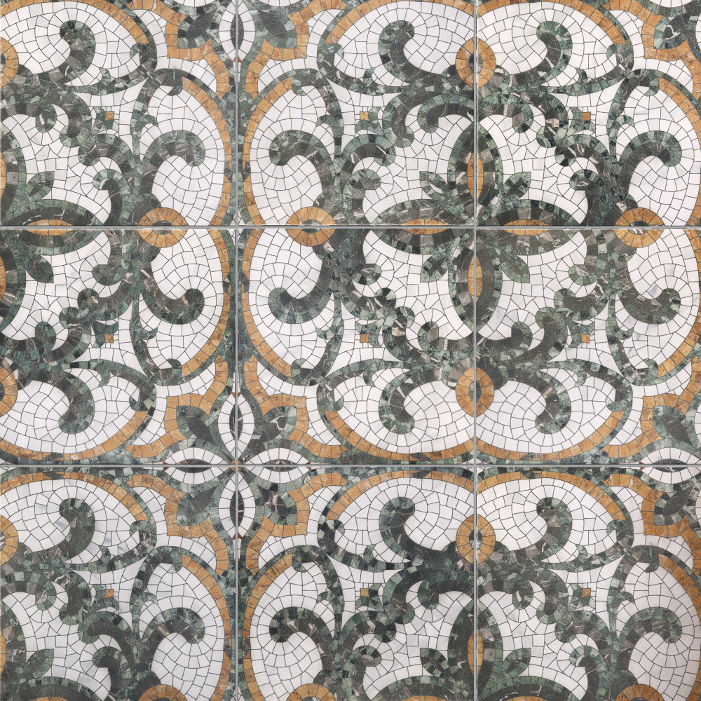 Versailles Mosaico Palace 7-7/8 in. x 7-7/8 in. Porcelain Floor and Wall Tile