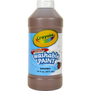 Washable Paint, Brown, 16 oz.