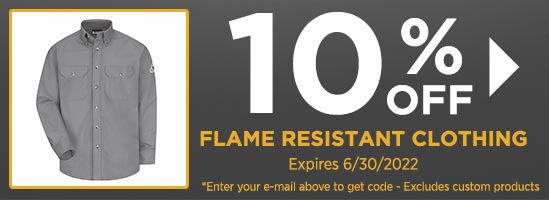 10% Off Flame Resistant Clothing
