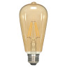 LED Filament Designation: 4.5W ST19 Filament LED - Medium Base - Transparent Amber - 2300K - 120V