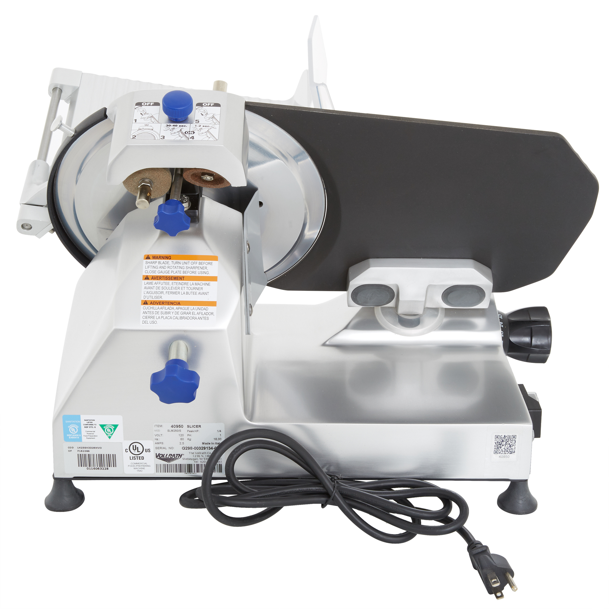 10inch 120volt mediumduty electric slicer Vollrath Foodservice