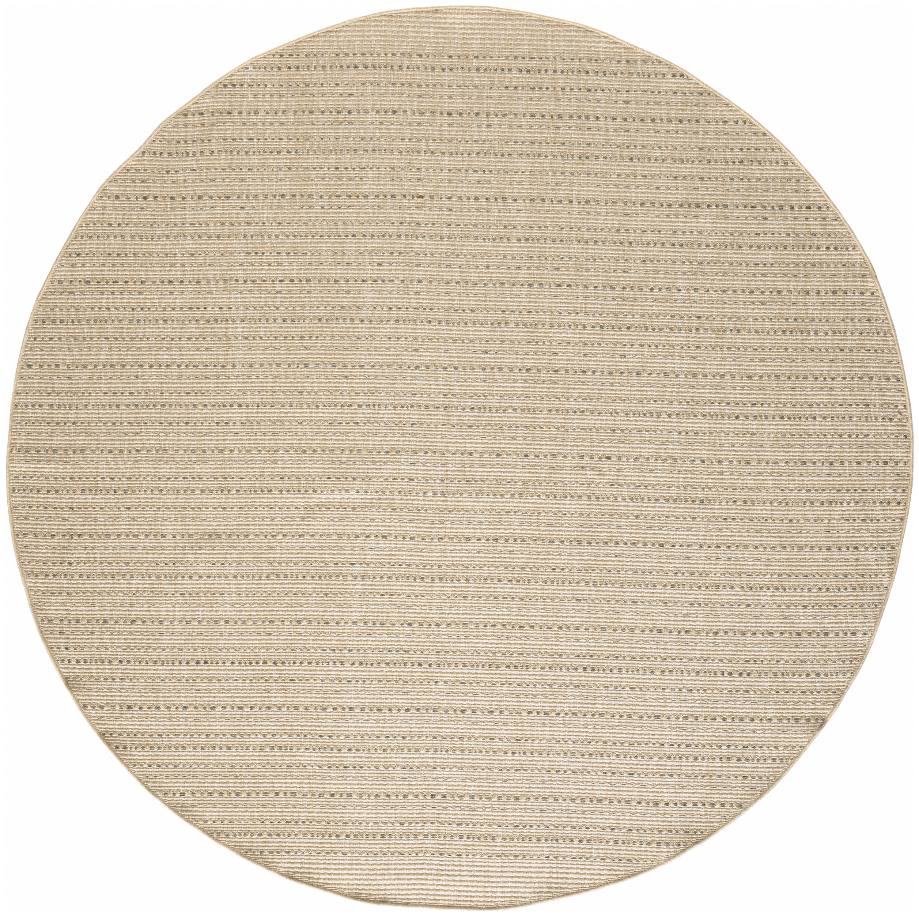 Nourison Tulum 8' x Round Taupe Outdoor Rug
