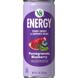 V8 +Energy® Pomegranate Blueberry Juice Energy Drink, 8 fl oz Can (24 Pack)