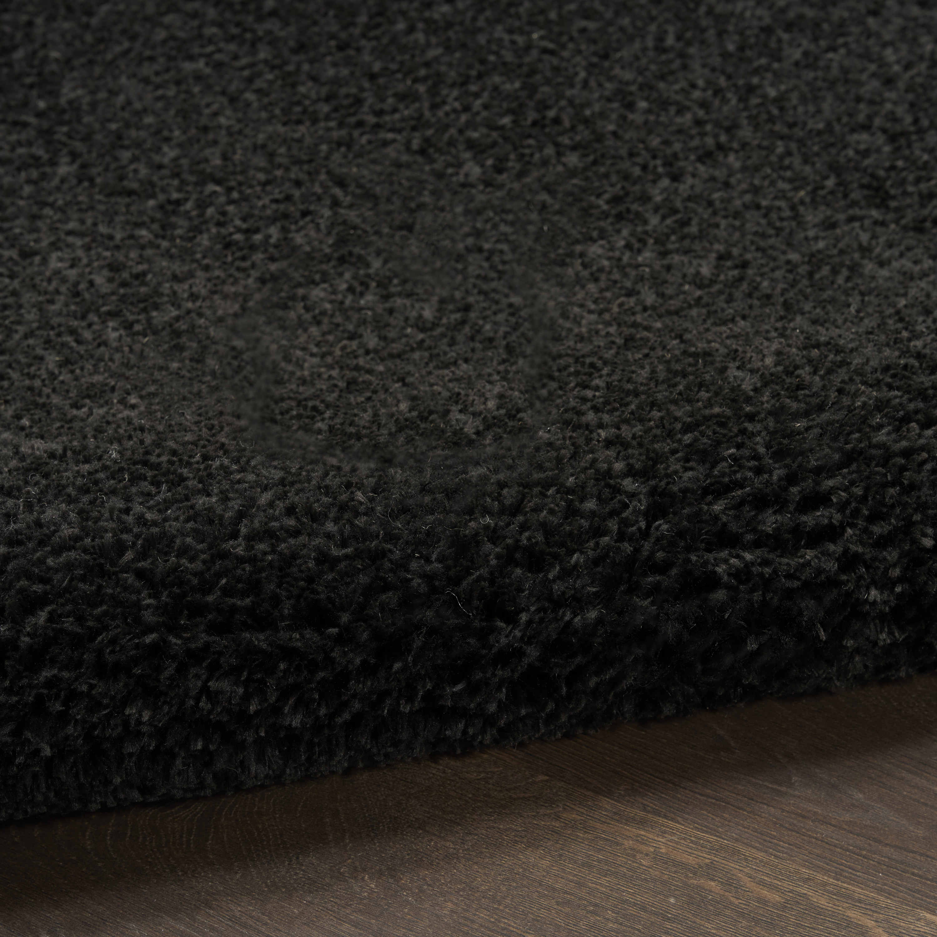 Nourison Pacific Shag 5'3" x 7'3" Black Shag Indoor Rug